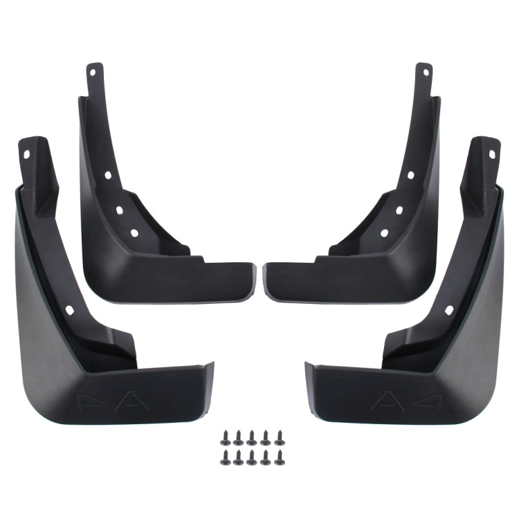 4 PCS Car Auto Semi-Rigid PVC Splash Flaps Mudguards Fender Guard for Audi A4L 2016 Version, For 2016 A4L