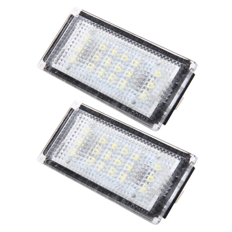 2 PCS License Plate Light with 18 SMD-3528 Lamps for BMW E46 2D M3,2004-2006,2W 120LM,6000K, DC12V (White Light), For BMW E46 2D M3