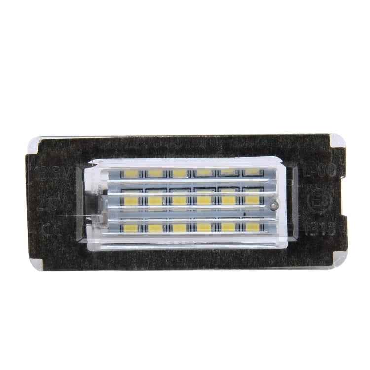 2 PCS License Plate Light with 18 SMD-3528 Lamps for BMW MINI R56,2W 120LM,6000K, DC12V (White Light)