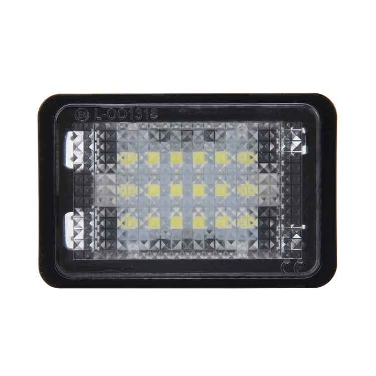 2 PCS License Plate Light with 18 SMD-3528 Lamps for Mercedes-Benz GLK X204 ,2W 120LM, DC12V (White Light)