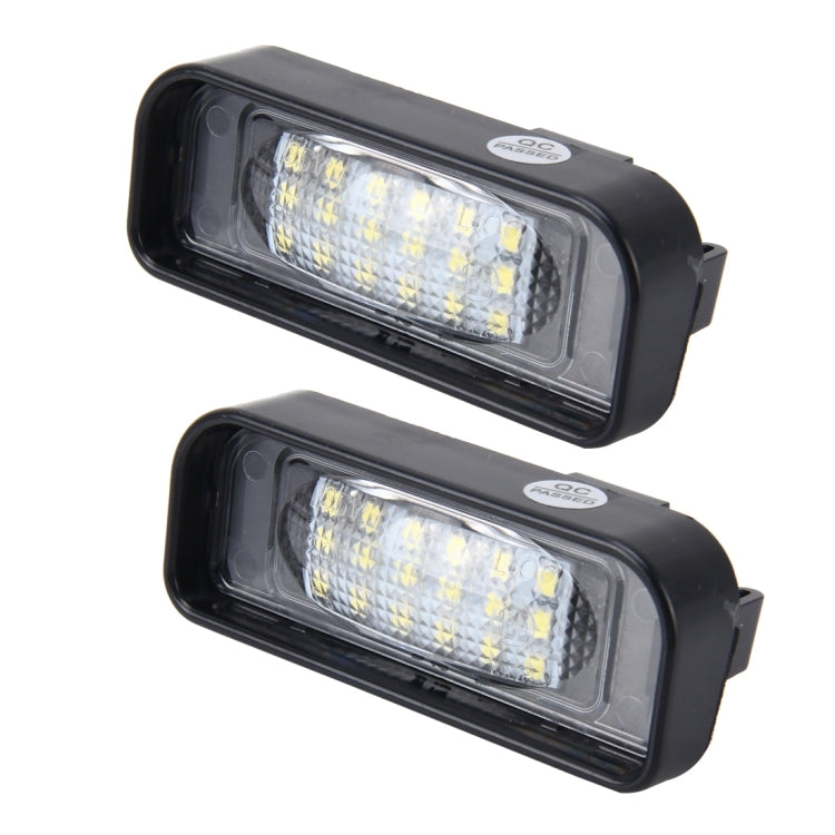 2 PCS License Plate Light with 18 SMD-3528 Lamps with Canbus for Mercedes-Benz W220,2W 120LM,6000K, DC12V(White Light), For Benz W220