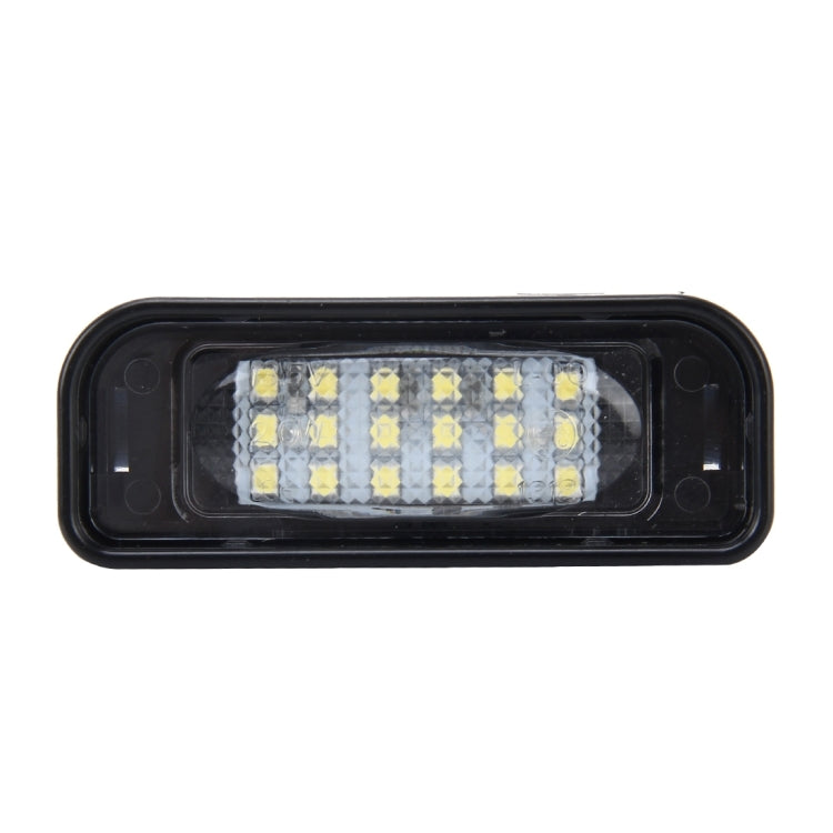 2 PCS License Plate Light with 18 SMD-3528 Lamps with Canbus for Mercedes-Benz W220,2W 120LM,6000K, DC12V(White Light), For Benz W220