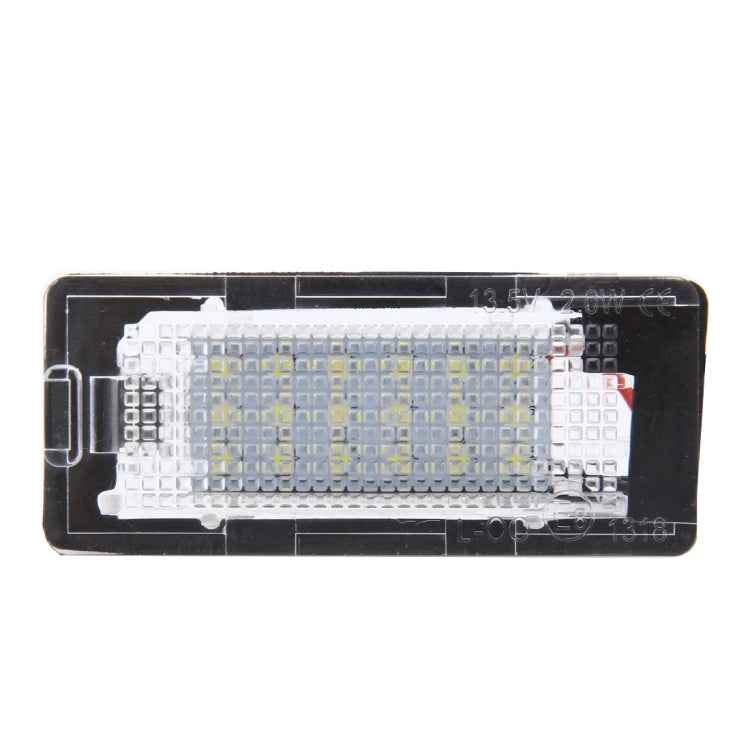 2 PCS License Plate Light with 18 SMD-3528 Lamps for Volkswagen,2W 120LM,6000K, DC12V(White Light), For Volkswagen2