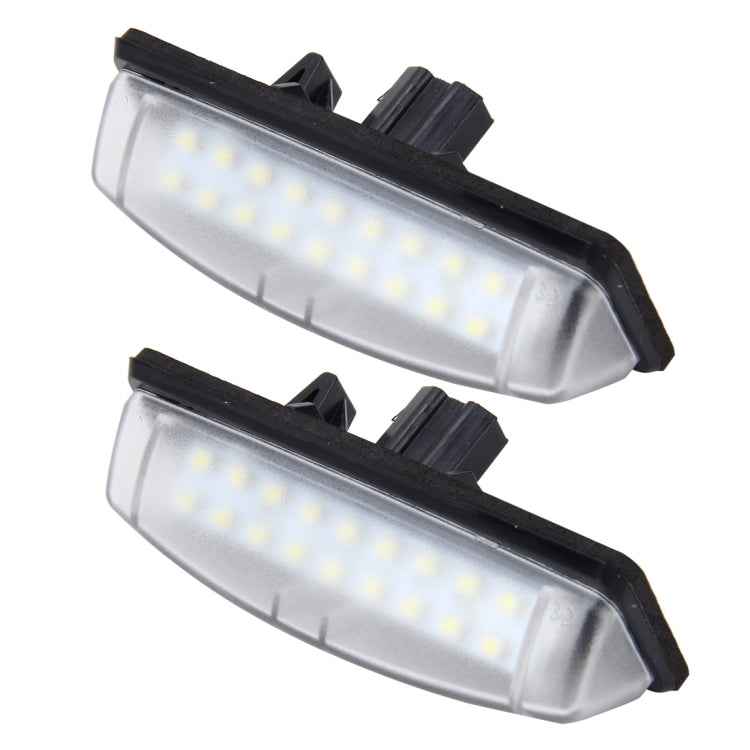 2 PCS License Plate Light with 18 SMD-3528 Lamps for Toyota,2W 120LM,6000K, DC12V(White Light), For Toyota2