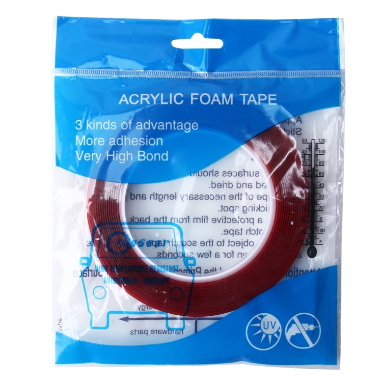 5m x 1cm 1mm Thickness Acrylic Foam Double Sided Adhesive Sticker Tape, 5m x 1cm