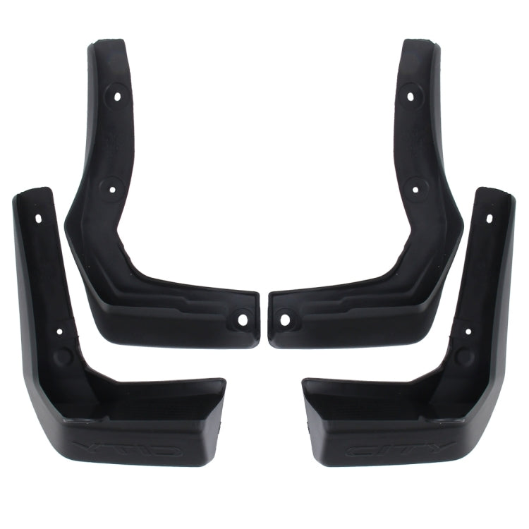 4 PCS Car Auto Semi-Rigid PVC Splash Flaps Mudguards Fender Guard for Honda City 2015-2020, For Version City