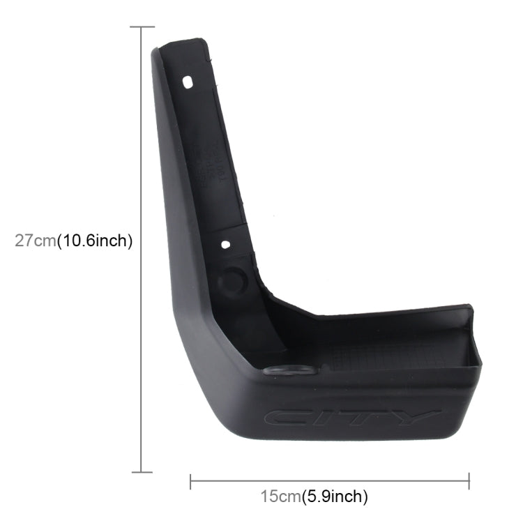 4 PCS Car Auto Semi-Rigid PVC Splash Flaps Mudguards Fender Guard for Honda City 2015-2020, For Version City