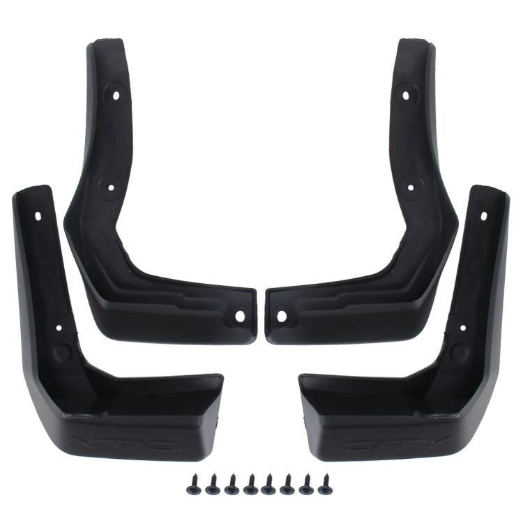 4 PCS Car Auto Semi-Rigid PVC Splash Flaps Mudguards Fender Guard for Honda City 2015-2020, For Version City
