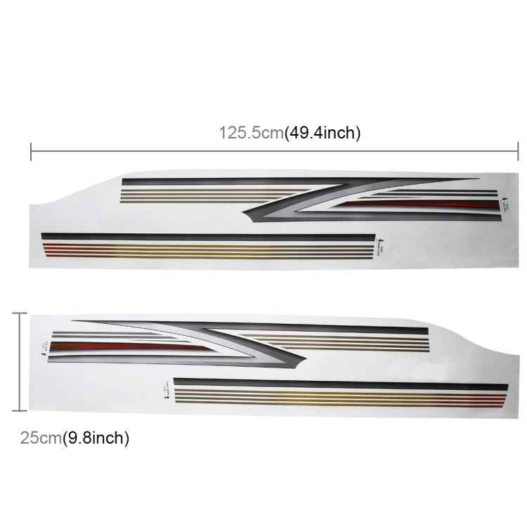 4 PCS SUV Body Decorative Strip Brand Car Streamline Shining Sticker for Toyota Prado 2016 Version