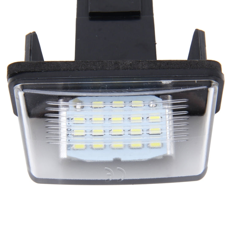 2 PCS License Plate Light with 24 SMD-3528 Lamps for Peugeot Citroen, For Peugeot