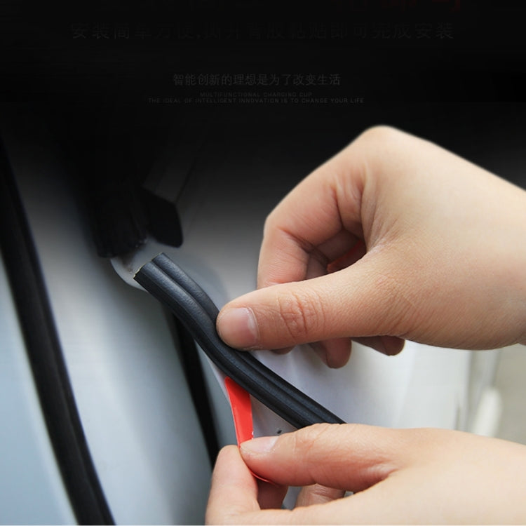 4m B Shape Car Decorative Strip Rubber Chrome Decoration Strip Door Seal Window Seal, 4m B Shape
