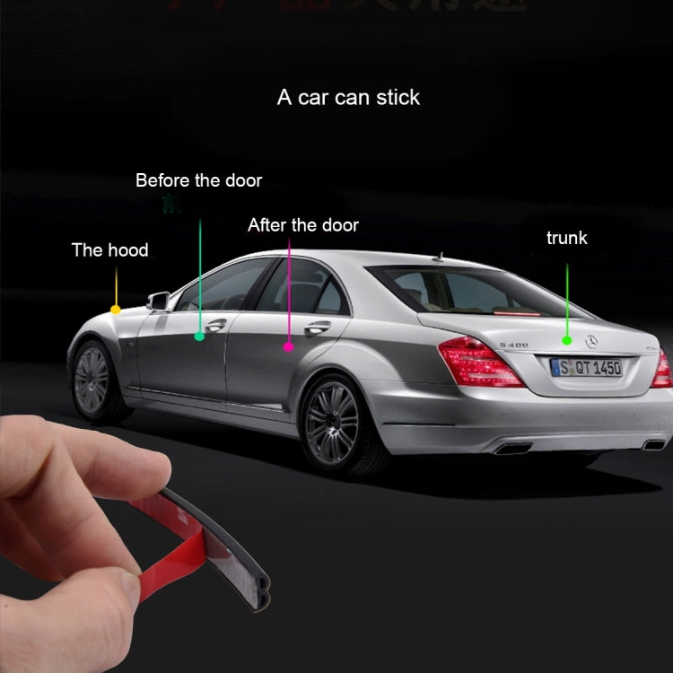 4m B Shape Car Decorative Strip Rubber Chrome Decoration Strip Door Seal Window Seal, 4m B Shape