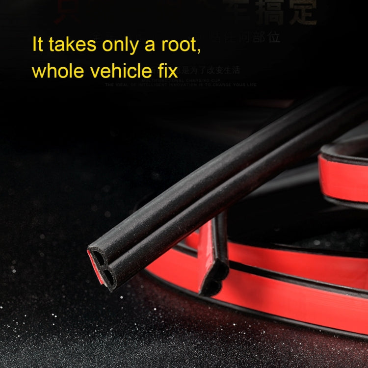 4m B Shape Car Decorative Strip Rubber Chrome Decoration Strip Door Seal Window Seal, 4m B Shape