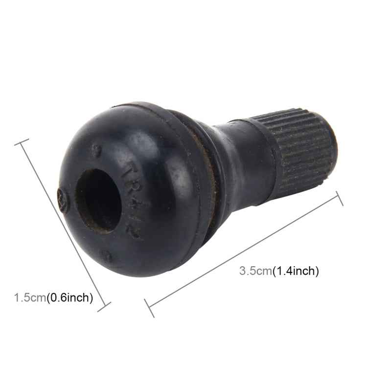 TR412 Car Motorcycle Bike Universal Copper Valve Adaptor with Rubber Cover
