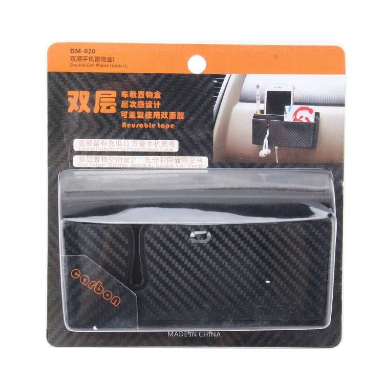 Car EVA Carrying Organizer Storage Double-layer Sticker Bag for Phone Coin Key and Other Small Items(Big Size), Big Size