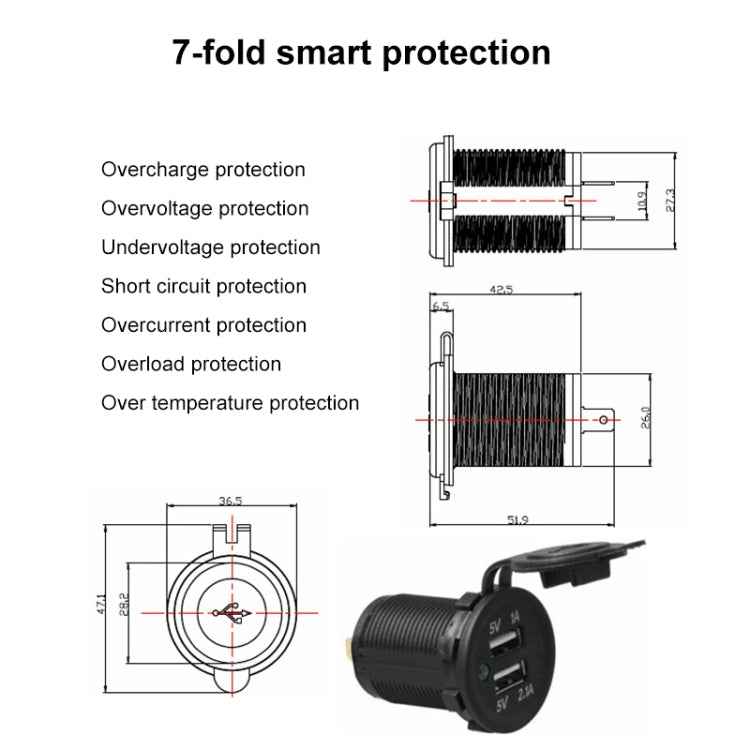 Car Motorcycle ABS Dual Port Charger