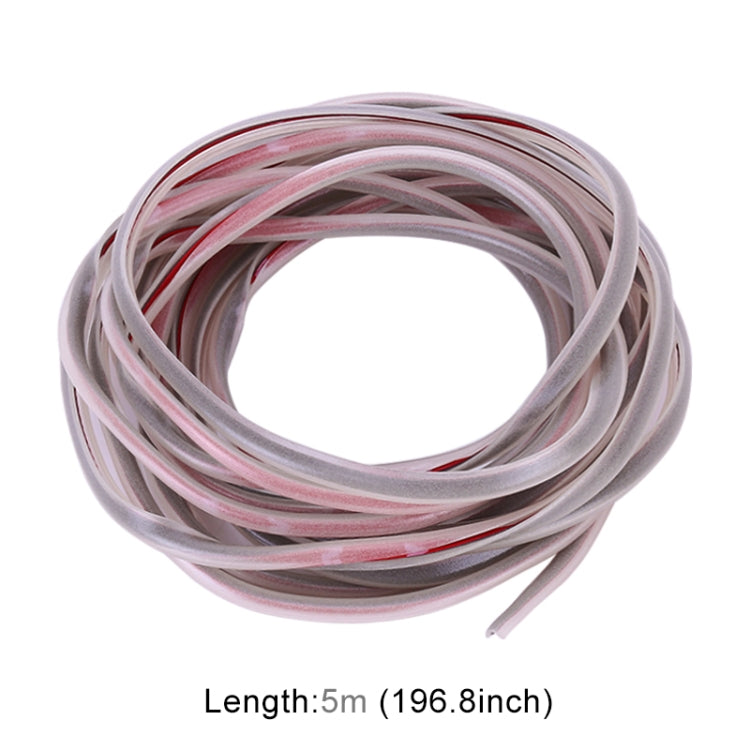 5m Car Luminous PVC Chrome Decoration Door & Window Seal Decorative Strip, 5m Luminous PVC
