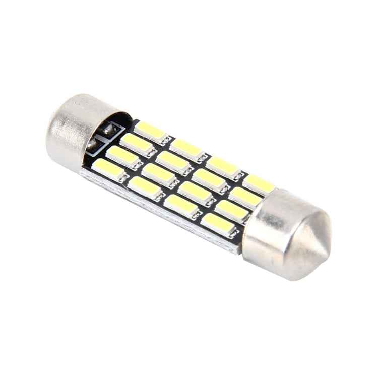 2 PCS 2W 100 LM 6000K 36MM Bicuspid Port Car Dome Lamp LED Reading Light with 16 SMD-4014 LED Lamps, DC 12V