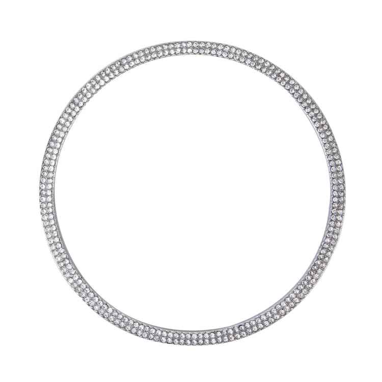 Car Aluminum Steering Wheel Decoration Ring with Diamonds For Audi