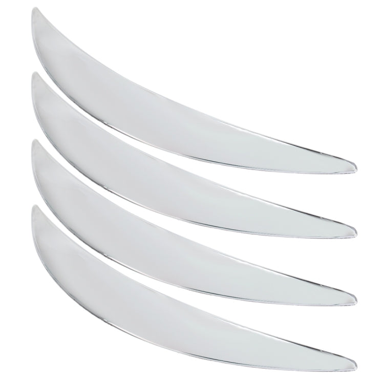 4 PCS Universal Car Auto Plastic Body Bumper Guard Protector Strip Sticker(Silver), JM-330 4 PCS