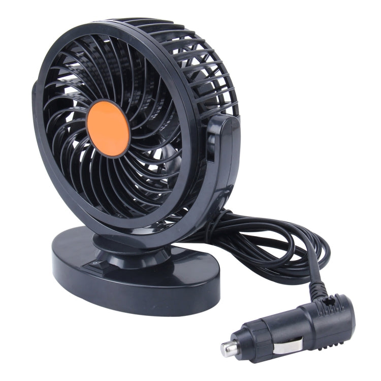 HUXIN HX-T306 6W 360 Degree Adjustable Rotation Low Noise Mini Electric Car Fan, DC 24V, HX-T306