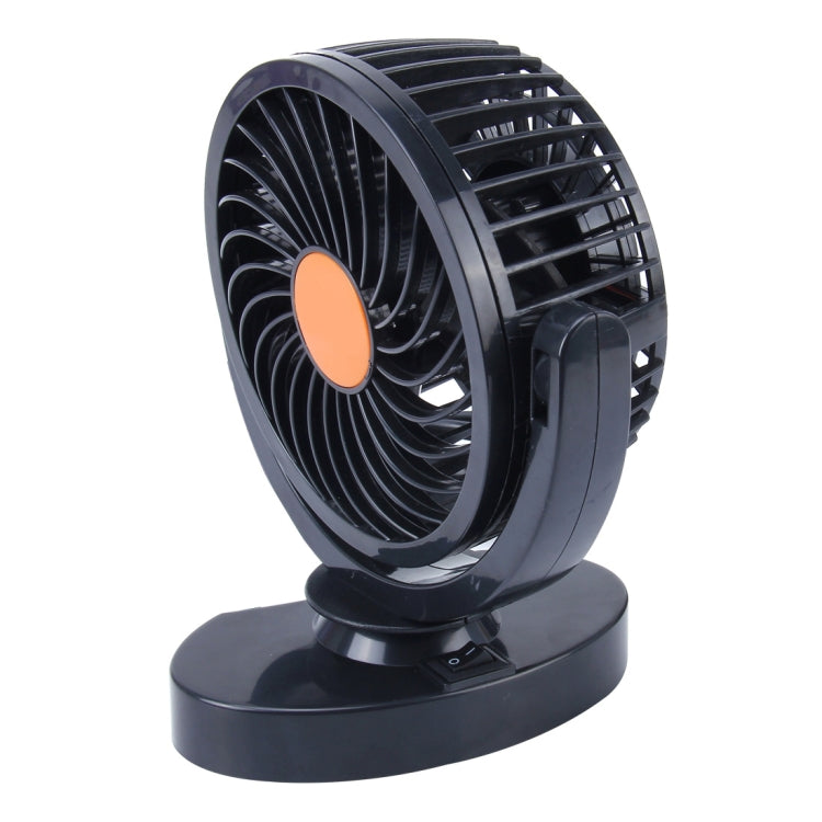 HUXIN HX-T306 6W 360 Degree Adjustable Rotation Low Noise Mini Electric Car Fan, DC 24V, HX-T306