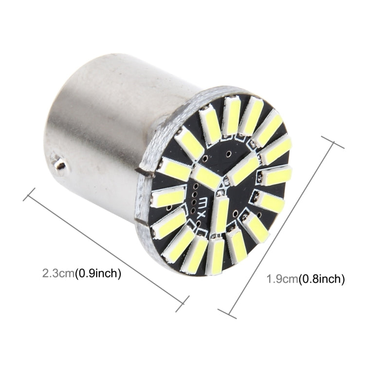 2 PCS 1156/BA15S 1W 50 LM 6000K Car AutoTurn Light with 19 SMD-4014 LED Lamps, DC 12V