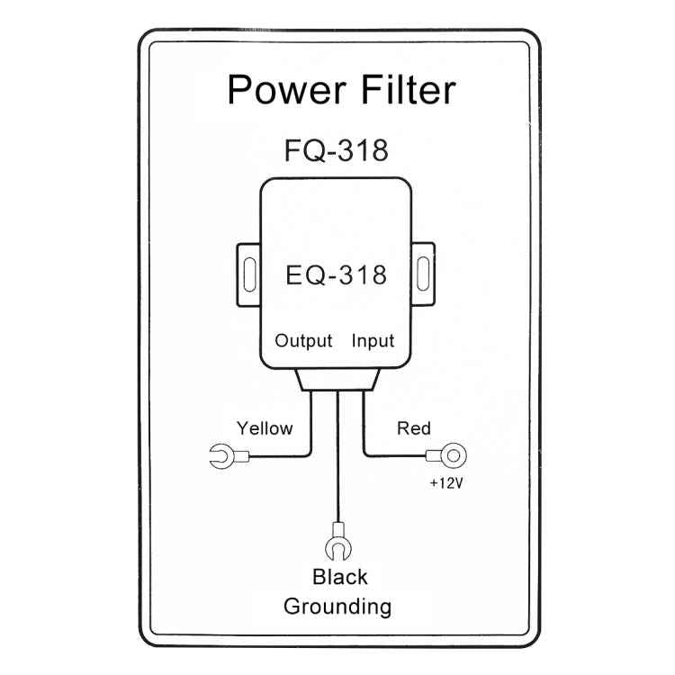 FQ-318 Car Stereo Radio Power Wire Engine Noise Filter Suppressor Isolator Power Supply Filter