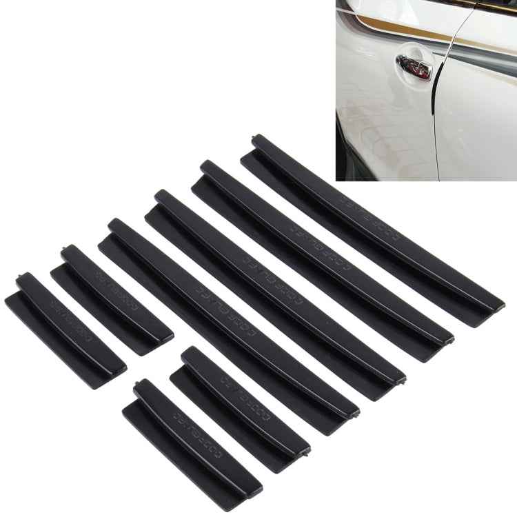 FR JG-031 8 PCS Rubber Car Side Door Edge Protection Guards Cover Trims Stickers
