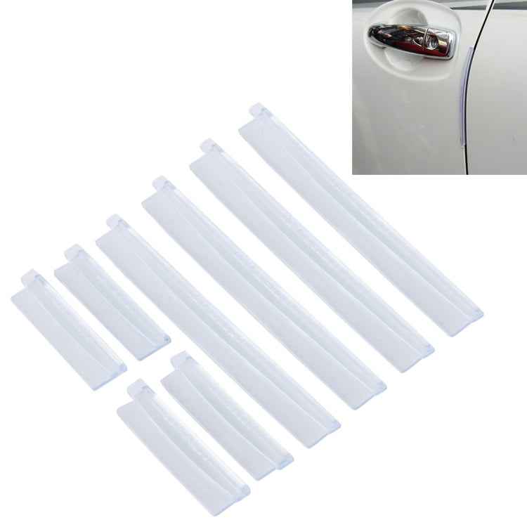 FR JG-031 8 PCS Rubber Car Side Door Edge Protection Guards Cover Trims Stickers