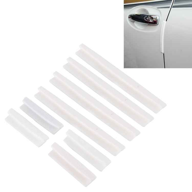 FR JG-031 8 PCS Rubber Car Side Door Edge Protection Guards Cover Trims Stickers
