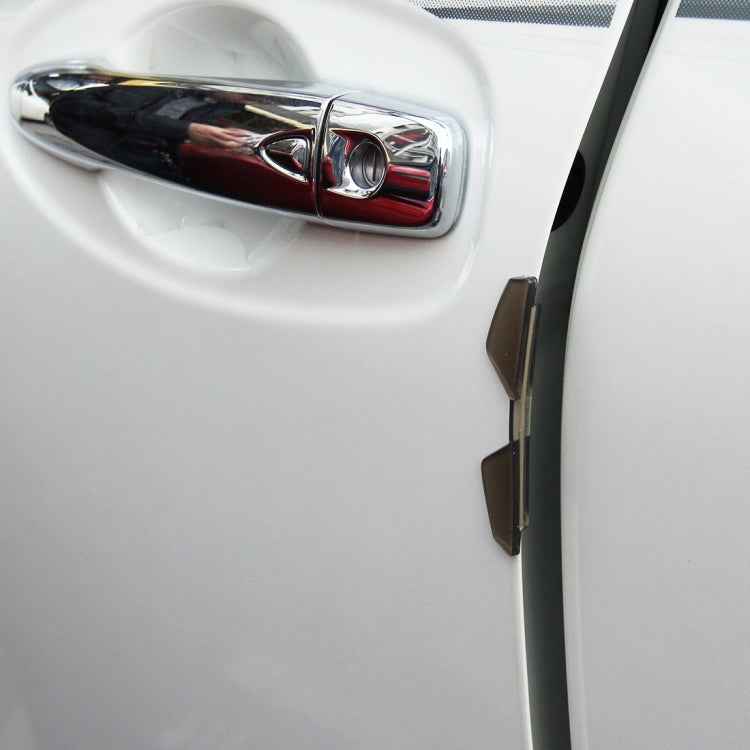 3R 3R-2107 4 PCS Rubber Car Side Door Edge Free Bending Protection Guards Cover Trims Stickers