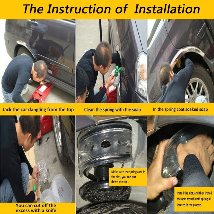 2 PCS Car Auto A+ Type Shock Absorber Spring Bumper Power Cushion Buffer, A+ Type(Spring Spacing: 60mm, Height: 90mm)