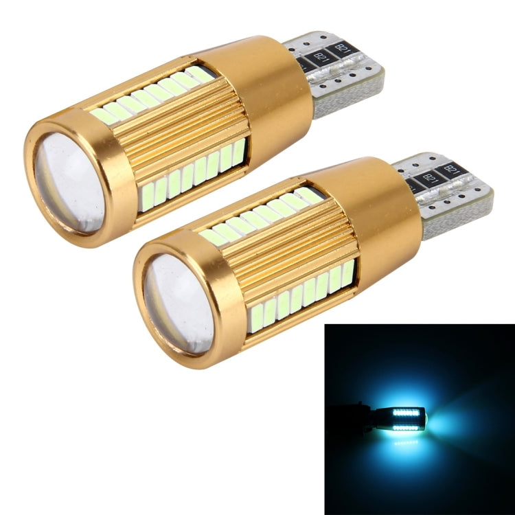 2 PCS T10 2W 180 LM 5500K Constant Current Car Clearance Light with 38 SMD-3014 Lamps, DC 12-16V, 38 SMD-3014 Lamps, T10+2W Blue Light