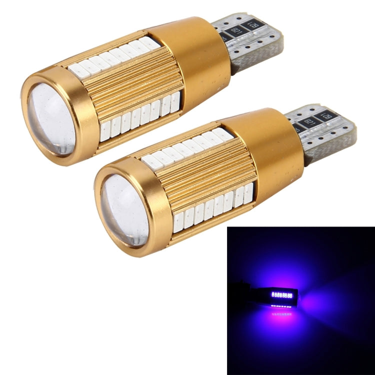 2 PCS T10 2W 180 LM 5500K Constant Current Car Clearance Light with 38 SMD-3014 Lamps, DC 12-16V, 38 SMD-3014 Lamps, T10+2W Blue Light