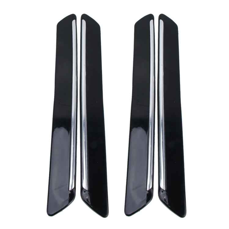 4 PCS Universal Car Auto Plastic Wrap Rubber Front Rear Body Bumper Guard Protector Strip Sticker