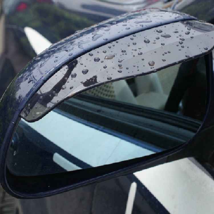 2 PCS Car Auto Universal Rubber Reversing Rearview Mirror Rain Baffle Plate