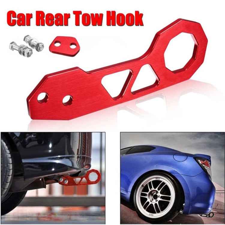 Aluminum Alloy Rear Tow Towing Hook Trailer Ring for Universal Car Auto with 2 x Screw Holes
