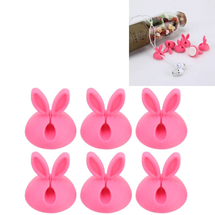 6 PCS CC-941 Rabbit Shape Single Hole Cable Clips Holder, Cable Management System and Cord Organizer Solution, 6 PCS C Rabbit Shape(Green), 6 PCS C Rabbit Shape(Yellow), 6 PCS C Rabbit Shape(Pink)