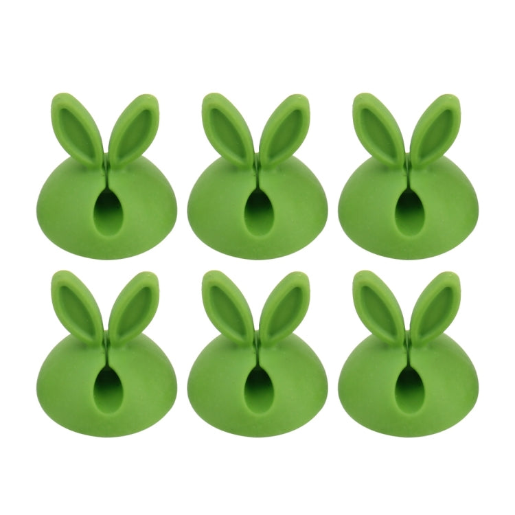 6 PCS CC-941 Rabbit Shape Single Hole Cable Clips Holder, Cable Management System and Cord Organizer Solution, 6 PCS C Rabbit Shape(Green), 6 PCS C Rabbit Shape(Yellow), 6 PCS C Rabbit Shape(Pink)