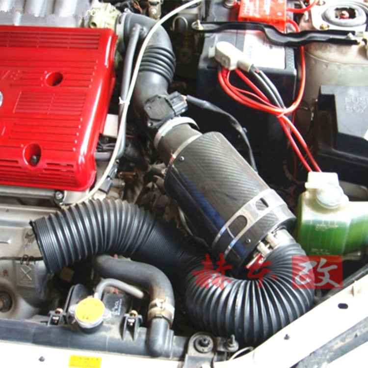 Car Auto Universal Tube Air Filter Adjustable Cold Air Injection Intake System Pipe Without Air Filter
