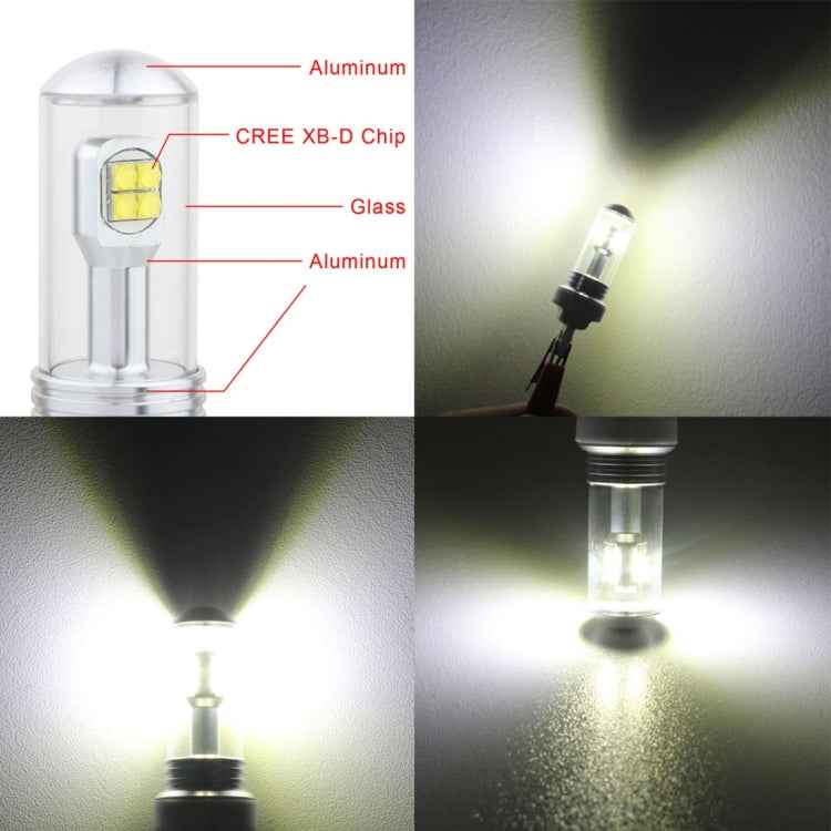 2 PCS 1157/BAY15D 40W 800 LM 6000K Car Turn Light Backup Light Brake Light with 8 CREE Lamps, DC 12V