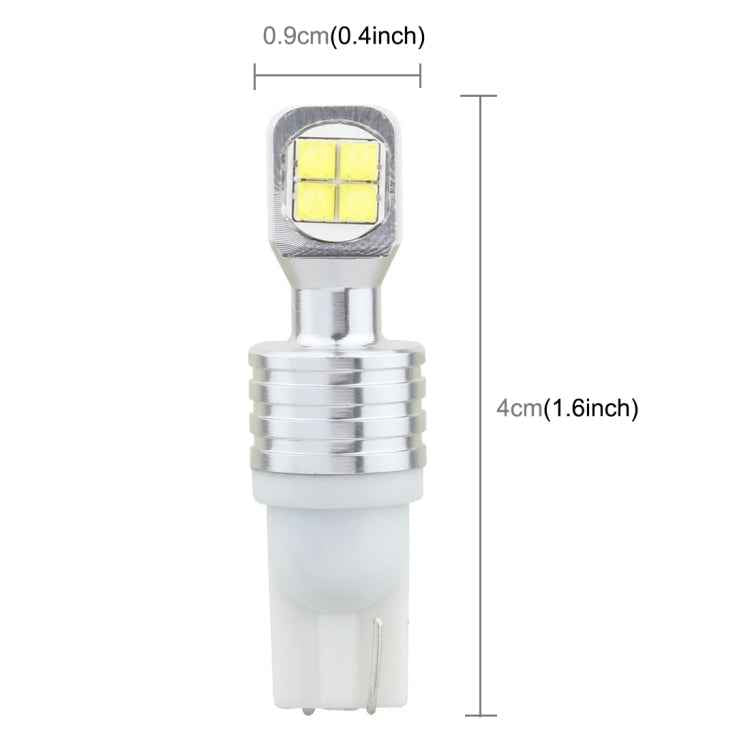 2 PCS T10/W5W 40W 800 LM 6000K Car Clearance Light Reading Light License Light with 8 Lamp, DC 12V