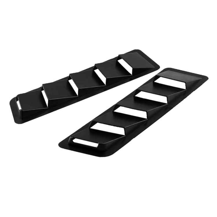 2 PCS Universal Car Air Intake Scoop Bonnet Hood Vent Louver Cooling Panel Trim Set