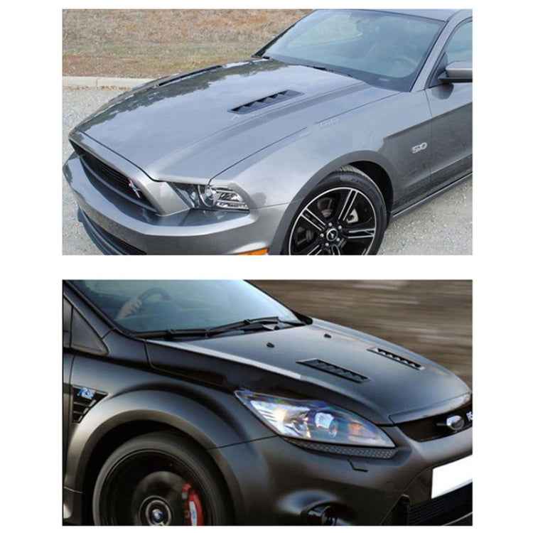 2 PCS Universal Car Air Intake Scoop Bonnet Hood Vent Louver Cooling Panel Trim Set