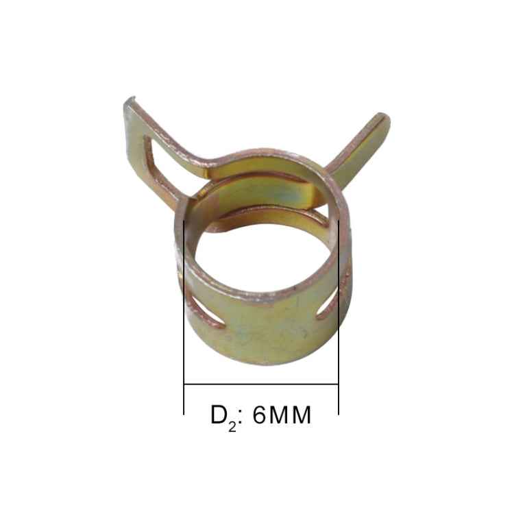 10 PCS 6mm Car Spring Clip Fuel Line Hose Clip Water Pipe Air Tube Clamp Fastener, 10 PCS 6mm