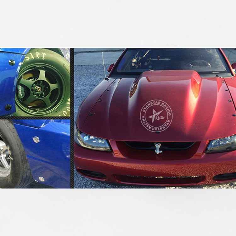 Car Mini Stainless Steel Quick-pins Push Button Billet Hood Pins Lock Clip Kit