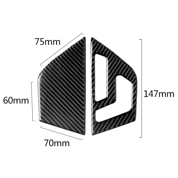 Lot de 2 autocollants décoratifs en fibre de carbone pour réglage du siège conducteur gauche, pour Mercedes-Benz W204 2007-2013 (A)