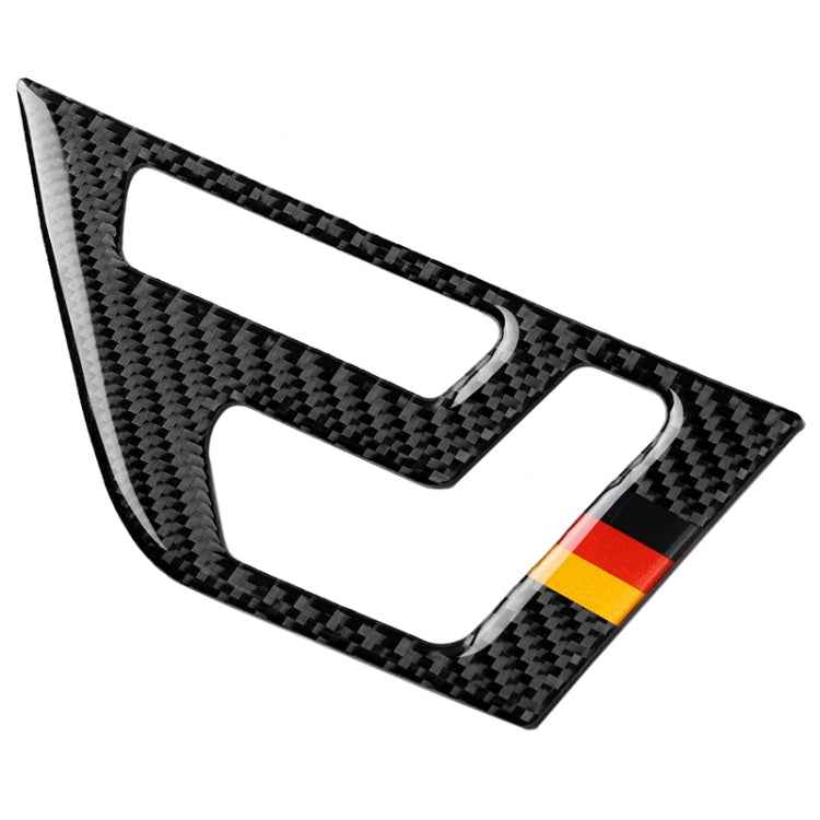 2 PCS German Flag Car Carbon Fiber Right Drive Seat Adjustment Panel Decorative Sticker for Mercedes-Benz W204 2007-2013