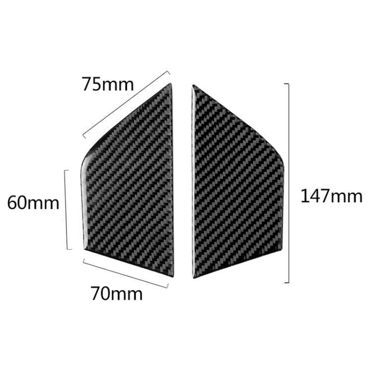 2 PCS Car Carbon Fiber Seat Adjustment Panel Decorative Sticker for Mercedes-Benz W204 2007-2013